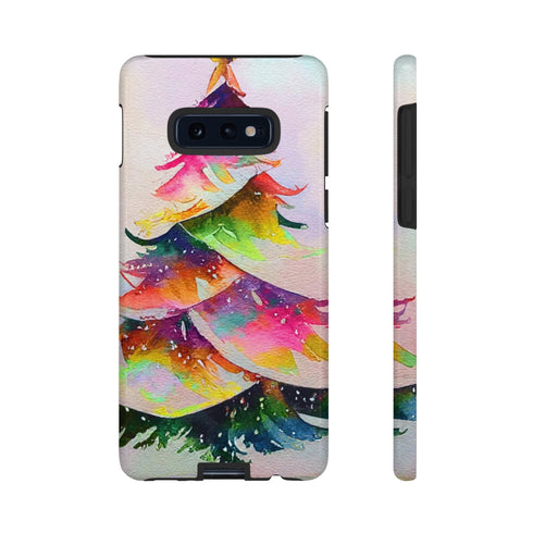 Swooshy Christmas Tree - Impact Resistant Phone Case Samsung Galaxy S10E Glossy